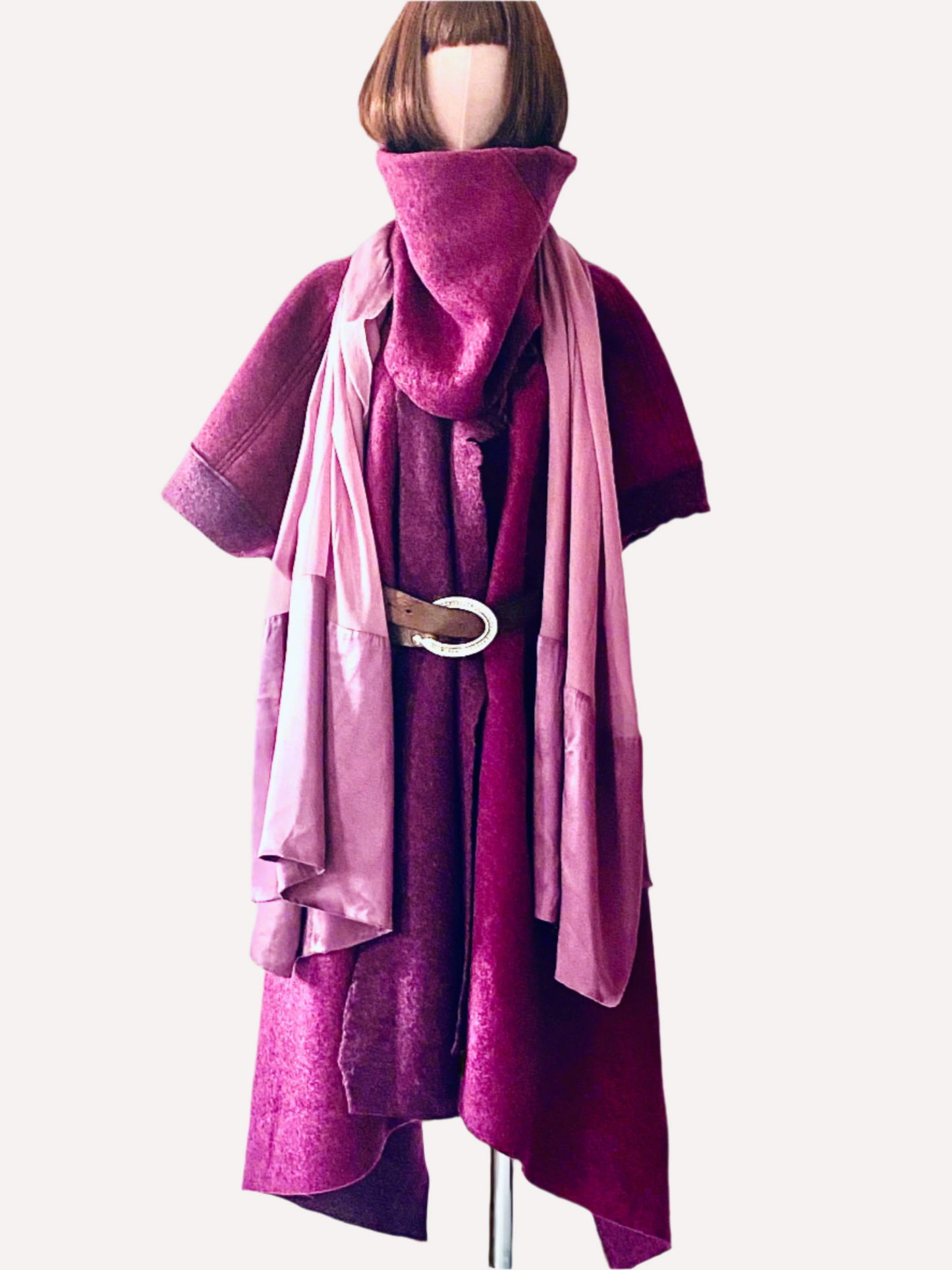 “Woolen Splendor: Embrace Asymmetry with this woollen coat made in wool