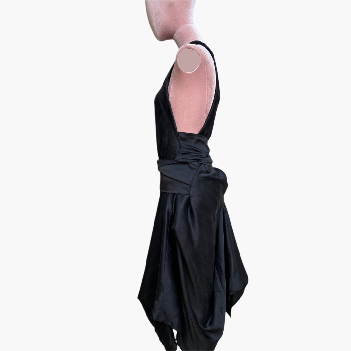 Black Short Silk Dress ,One Size only ,Limited edition