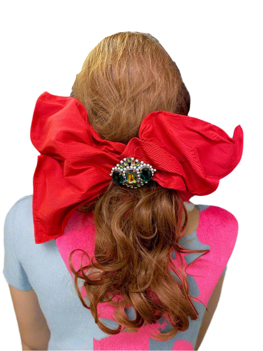 Ponytail holder in silk taffeta