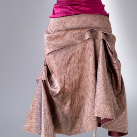 Flamenco Silk SKirt,Flare evening ,Wedding Skirt