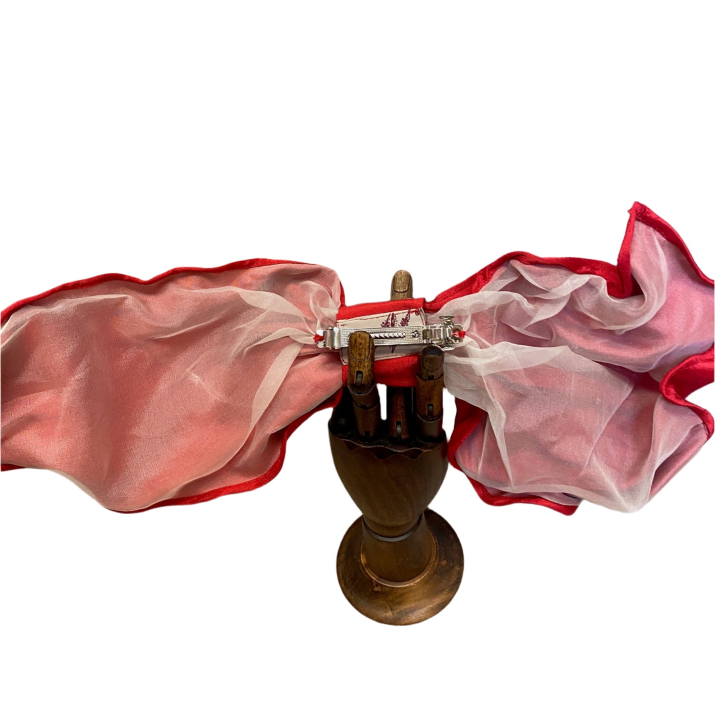 Red Silk Hair Accessory , Hair Clip, Ponytail Holder, Luxury Silk holder