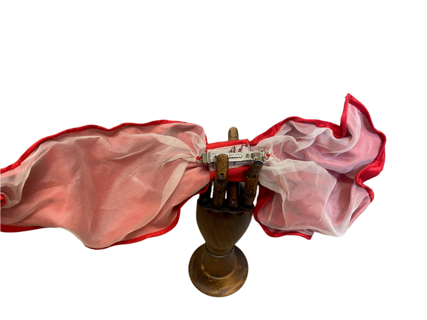 Red Silk Hair Accessory , Hair Clip, Ponytail Holder, Luxury Silk holder