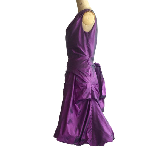 Purple Silk Dress, Made To Order Dress , Elizabeth Style Dress