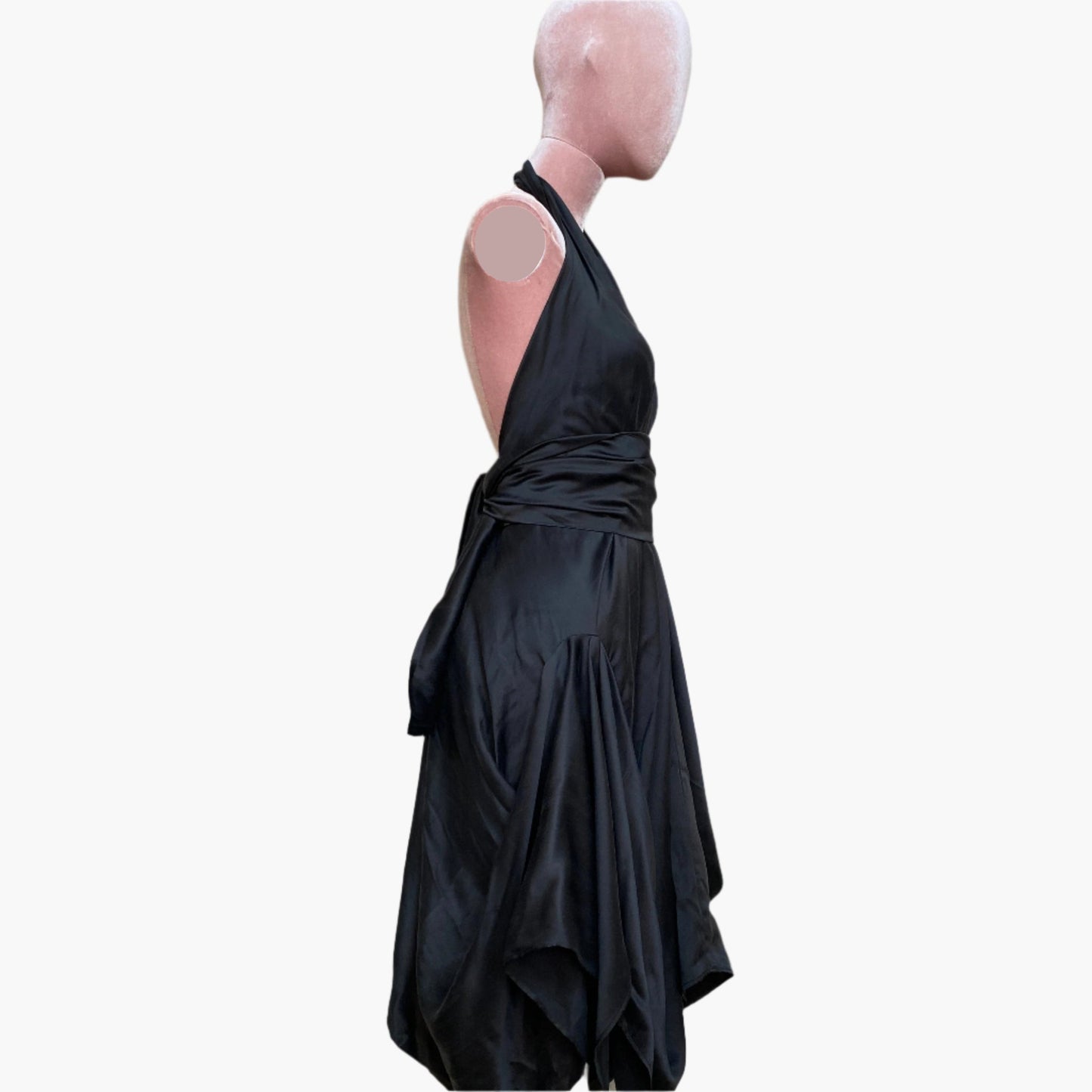 Silk Goddess-Dress-Short Dress- One size Dress with sash belt 