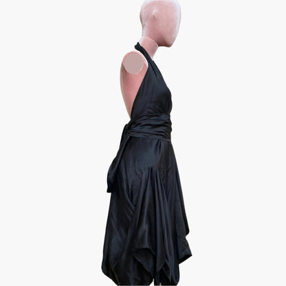 Silk Goddess-Dress-Short Dress- One size Dress with sash belt 