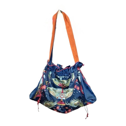 The Drawstring Charm,Holiday Bag,Designer fabric Bag