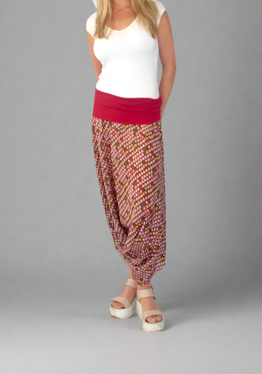 Liberty Print Silk Harem Pants