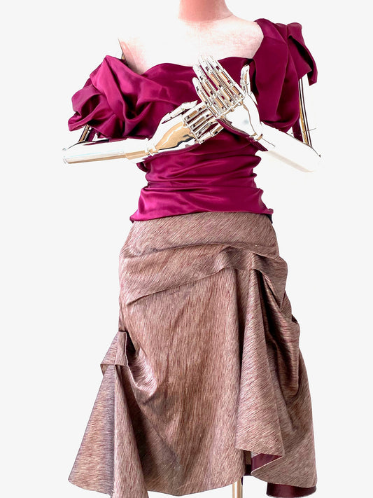 Flamenco  Silk  SKirt,Flare evening ,Wedding  Skirt