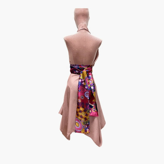 Holiday Dress, Pink Dress,Hallterneck Dress,Sexy Dress 
