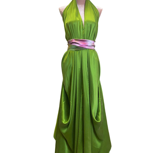 Emerald Green Goddess Dress Grecian Style Dress in Silk 