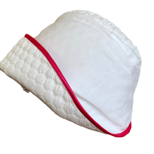 Handmade vintage-style,in white-colour quilted.Perfect for classic and timeless fashion.