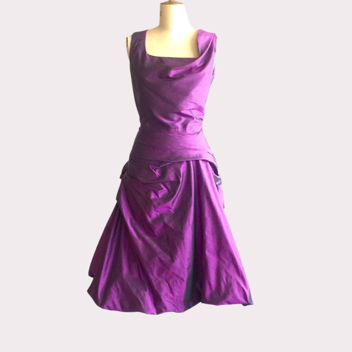 Purple Silk Dress, Made To Order Dress , Elizabeth Style  Dress 