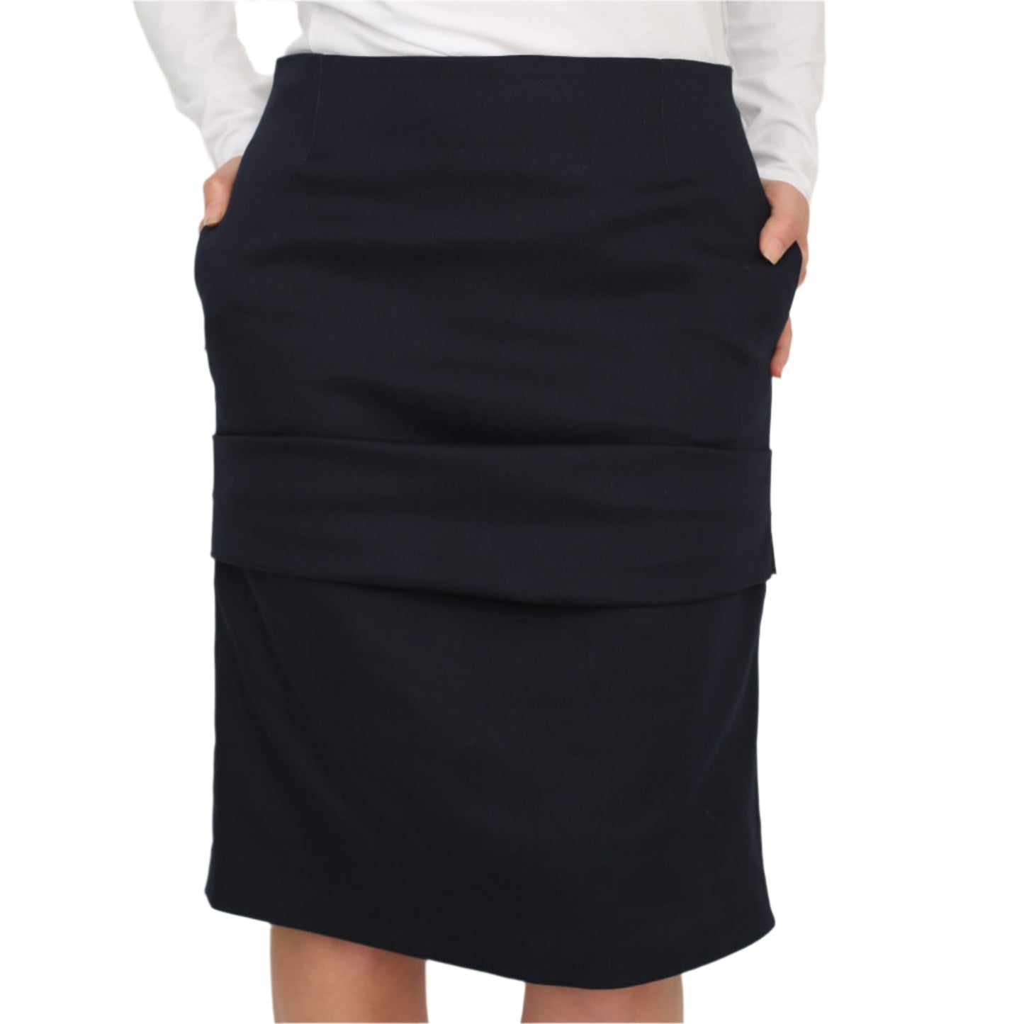 Pencil skirt ,Cotton strech Skirt with pockets