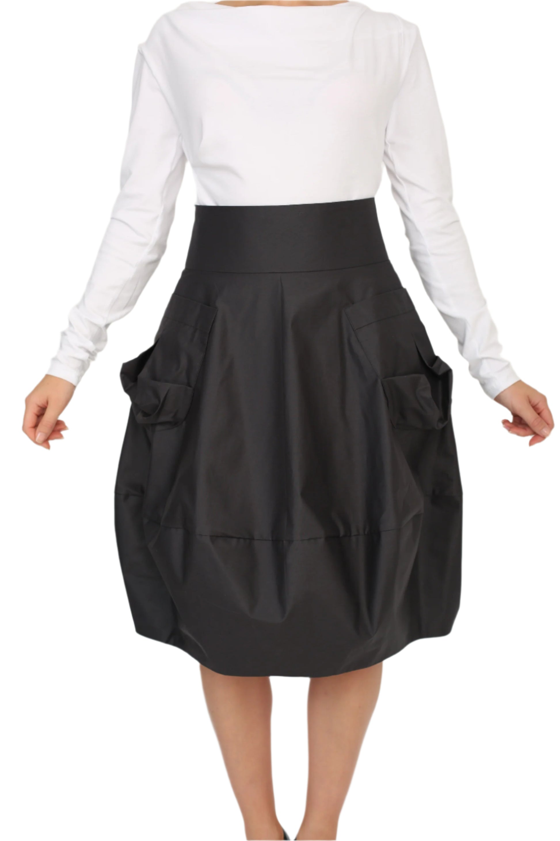 Black Bubble,Tulip,Rain Skirt With Pockets 