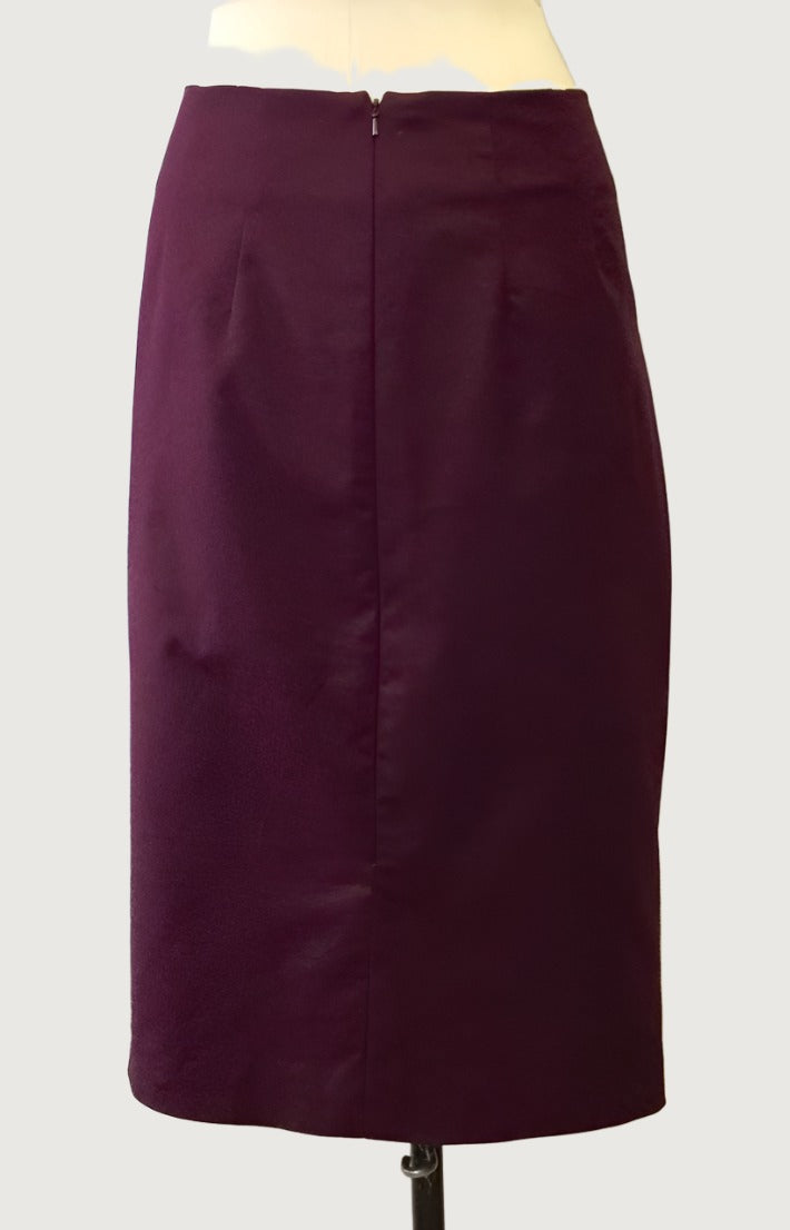 Aubergine cotton tulip Style work skirts