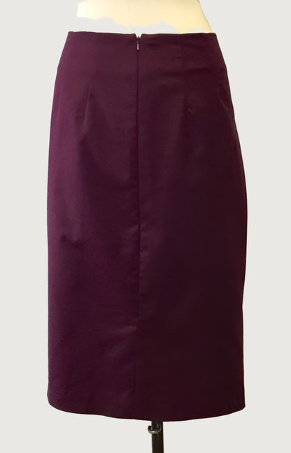 Aubergine cotton tulip Style work skirts